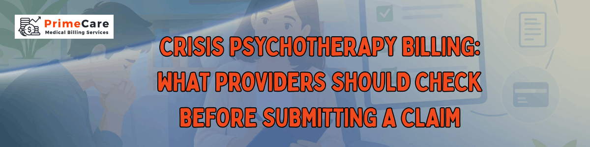 Crisis Psychotherapy Billing What Providers Should Check Before Submitting a Claim