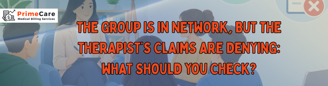 The Group is in Network, but the Therapist’s Claims Are Denying What Should You Check