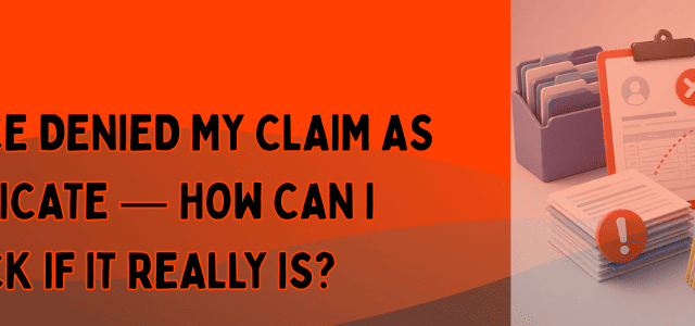Insurance Denied My Claim as a Duplicate — How Can I Check If It Really Is