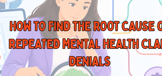 How to Find the Root Cause of Repeated Mental Health Claim Denials