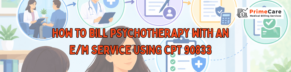 How to Bill Psychotherapy With an EM Service Using CPT 90833