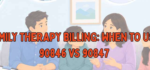 Family Therapy Billing When to Use 90846 vs 90847