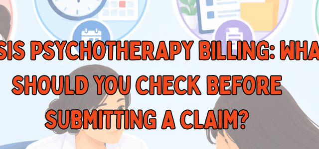 Crisis Psychotherapy Billing What Should You Check Before Submitting a Claim
