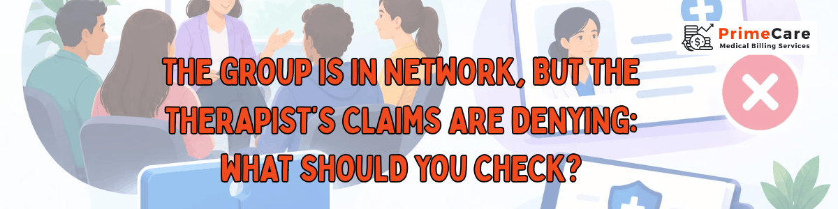 The Group Is In Network, but the Therapist’s Claims Are Denying What Should You Check